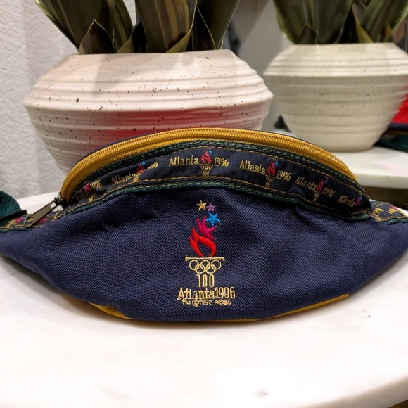 Usa Olympics Other - Vtg Atlanta 1996 Olympic Games Fanny Pack Unisex Misprinted Stitching Bag